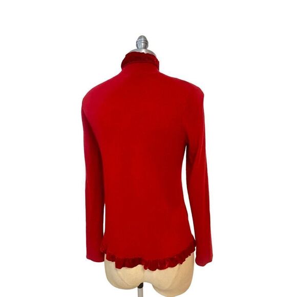 MAGASCHONI Red Cashmere Crew Neck Sweater Small - Picture 3 of 5